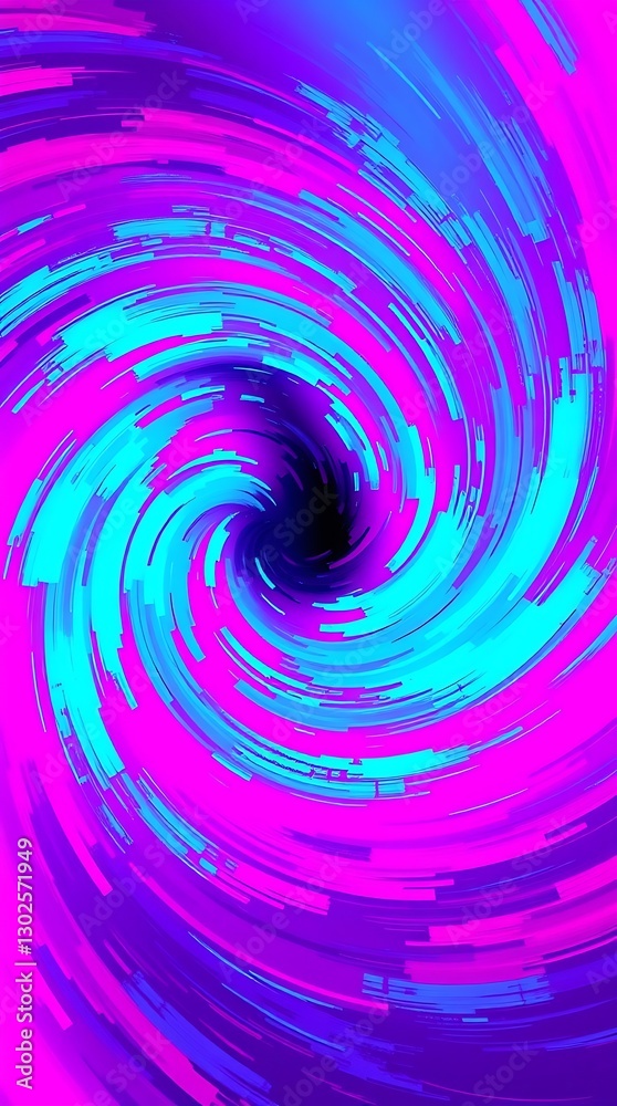 Obraz premium An Abstract Digital Wallpaper Featuring A Swirling Vortex Of Bright Neon Pink And Electric Blue, A Dynamic And Energetic Feel, Using A Painterly Style With Visible Brushstrokes, A Hi.