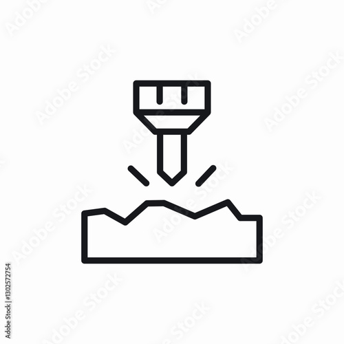 hammer drill icon vector sign