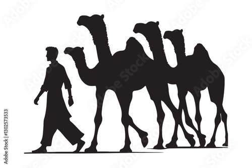 Desert Caravan Silhouette Journey