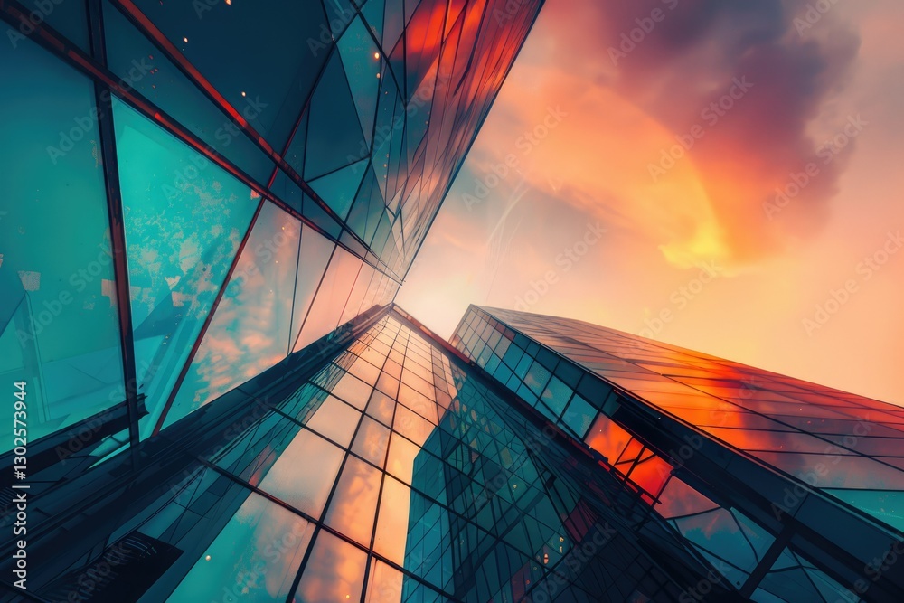 High Quality Picture of Modern Buildings Against Sky During Sunset in City High Quality Picture of Modern Buildings Against Sky During Sunset in City