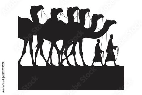 Desert Caravan Silhouette Journey