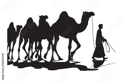 Desert Caravan Silhouette Journey