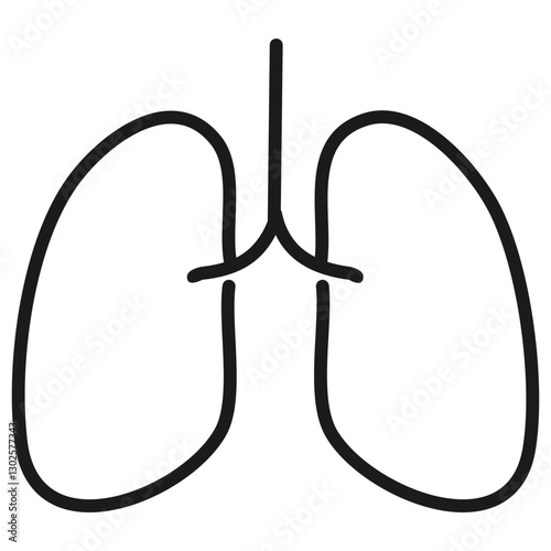 Lungs icon. Bronchi vector illustration isolated on a white background.