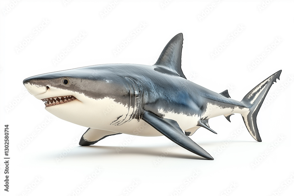 Fototapeta premium Shark isolated on white background