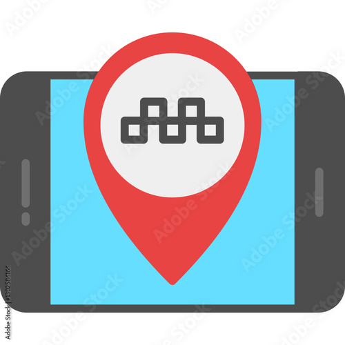 Taxi Live Location Trace Icon