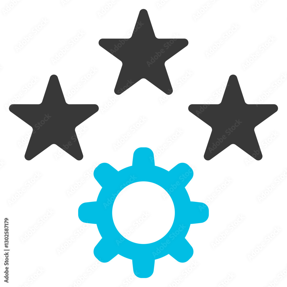 Obraz premium Experience Glyph Blue Grey Icon