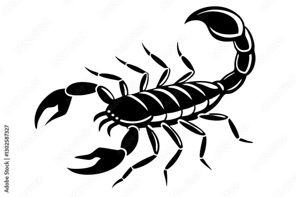 Obraz premium Scorpion Silhouette vector illustration