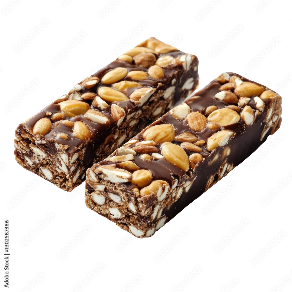 chocolate bar with nuts isolated on white background chocolate bar with nuts isolated on white background