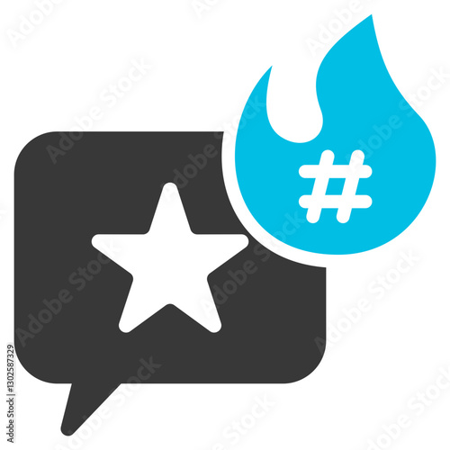 Trendsetter Glyph Blue Grey Icon