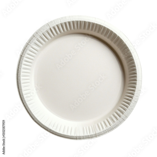 white paper plate isolated on white background