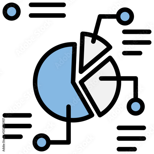 Segment Blue Black Icon