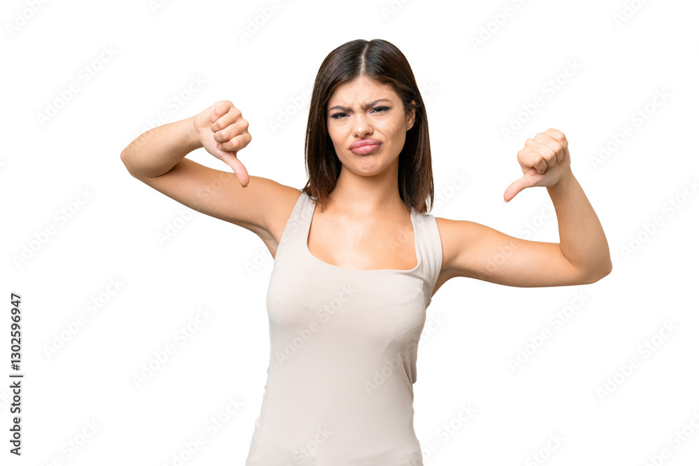 Young Russian woman over isolated chroma key background proud and self-satisfied Young Russian woman over isolated chroma key background proud and self-satisfied
