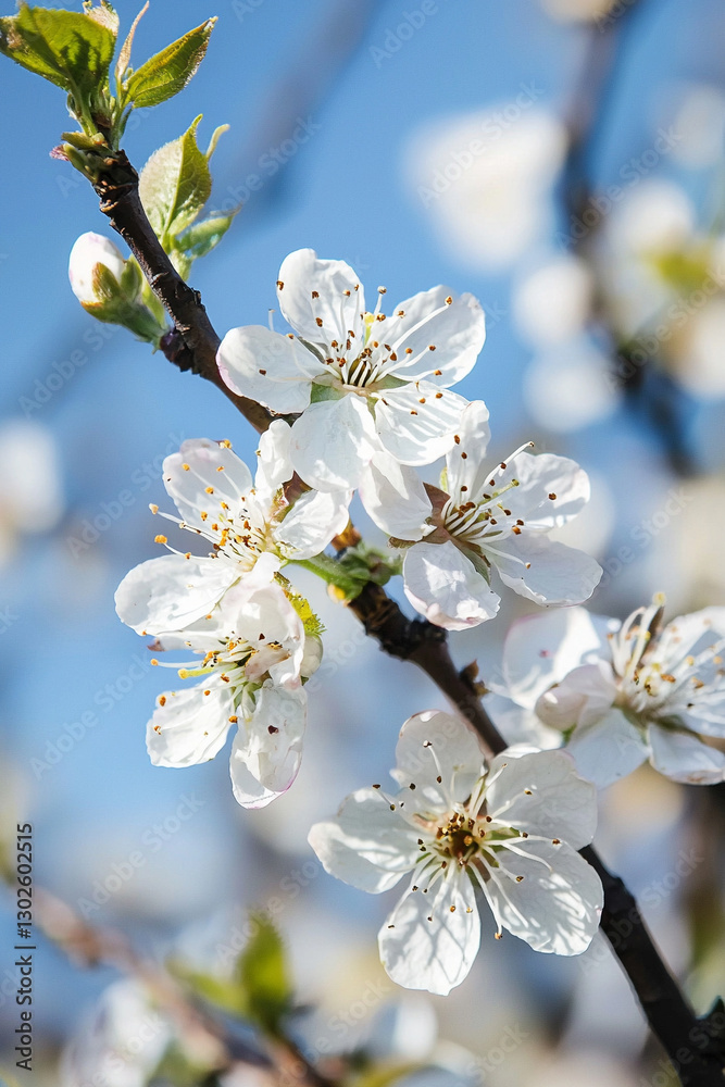 Obraz premium Spring blossom orchard. Generative AI