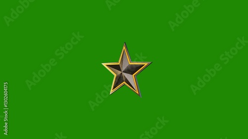 star, five point star animation on a green screen background