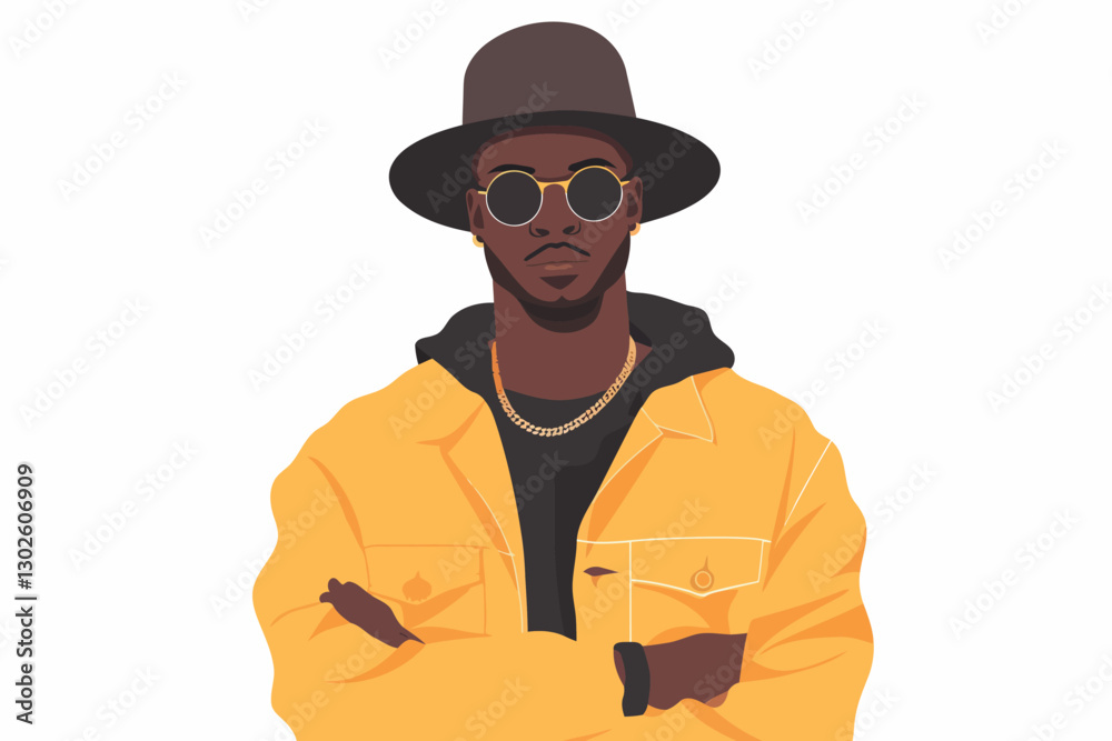 eccentric black man creative authentic isolated eccentric black man creative authentic isolated