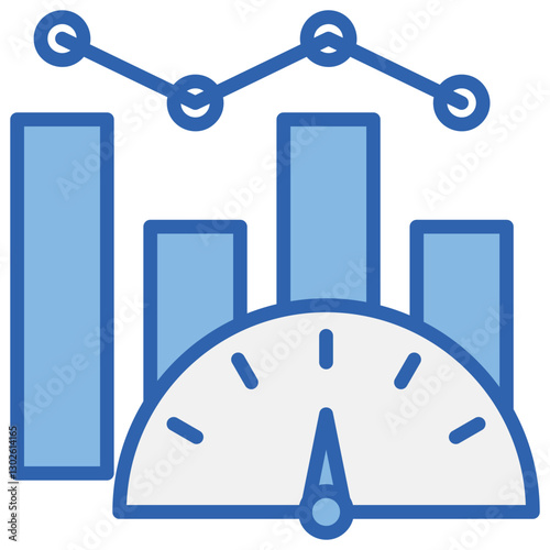 Benchmarking Blue White Icon
