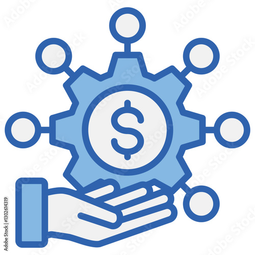 Overhead Blue White Icon