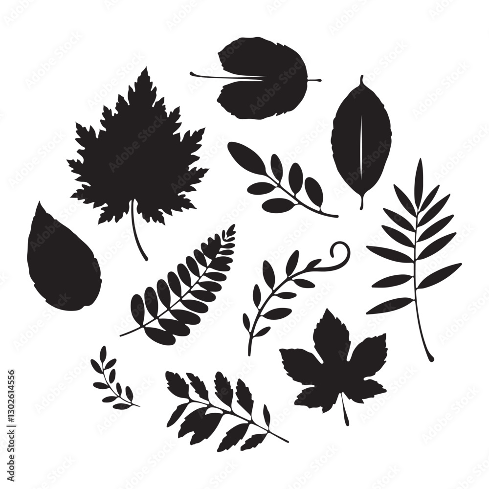 Fototapeta premium Minimalist Botanical Leaf Illustration for Modern Designs