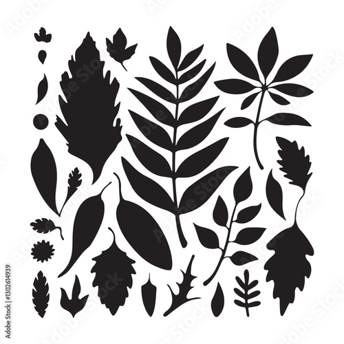 Minimalist Botanical Leaf Illustration for Modern Designs