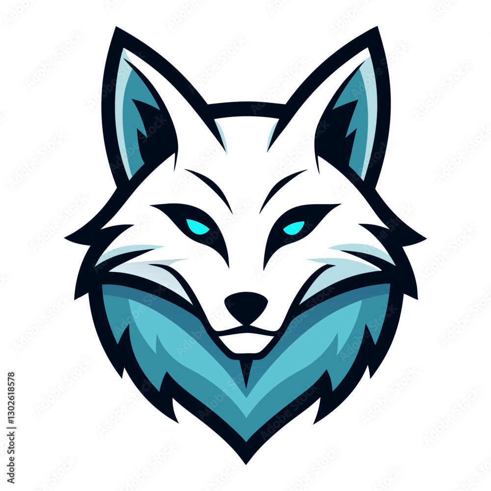 Fototapeta premium Arctic Fox head mascot logo design vector