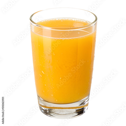 Glass of orange juice no background in PNG format.