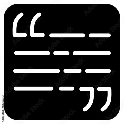 Sentences Glyph Icon