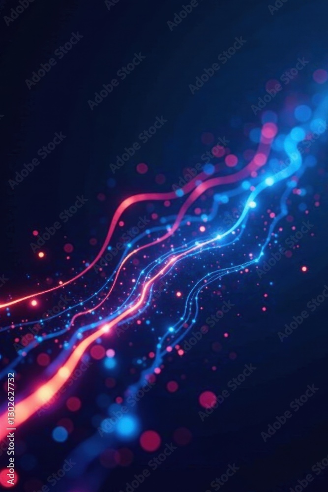 custom made wallpaper toronto digitalAbstract blue tech communication, glowing lines & shapes, vector, technology, grid