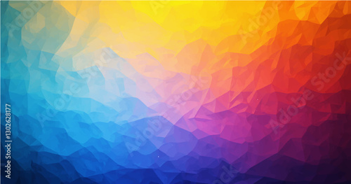 Abstract Delaunay Voronoi trianglify color diagram background illustration