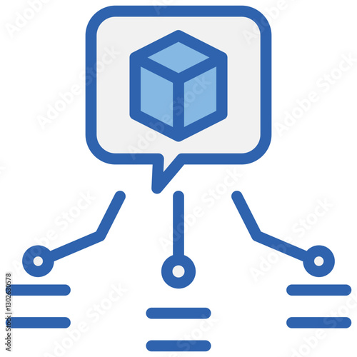 Polysemy Blue White Icon