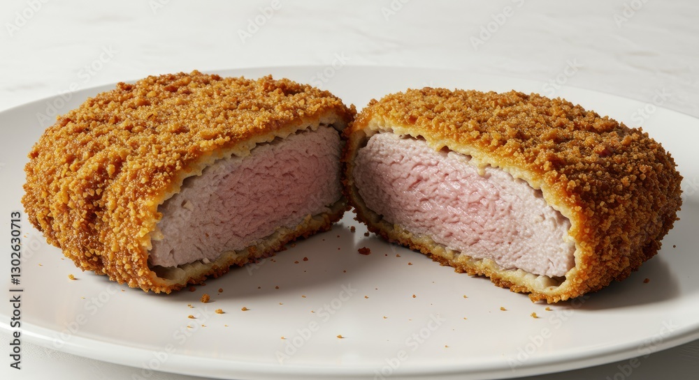 Crispy Breaded Chicken Breast Lemon and Tomatoes Delicious Meal