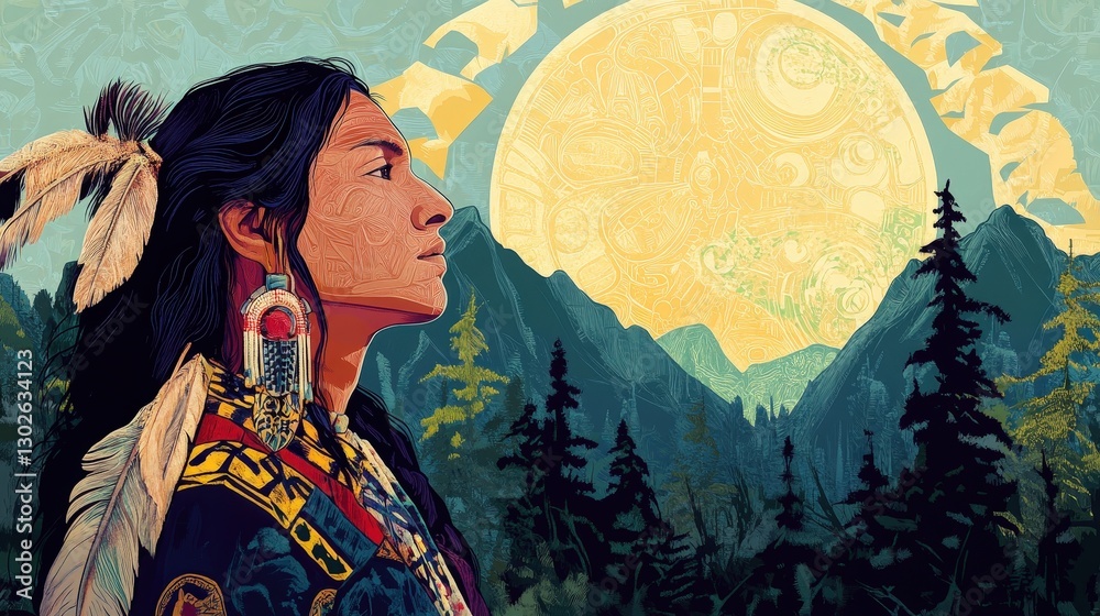 Fototapeta premium An Indigenous environmental initiative focused on protecting sacred lands from deforestation and development.