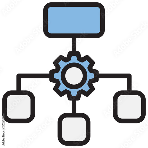 Classification Blue Black Icon