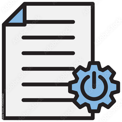 Data Preprocessing Blue Black Icon
