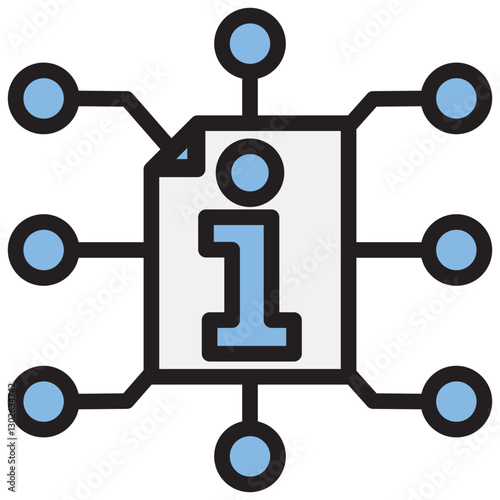 Information Retrieval Blue Black Icon