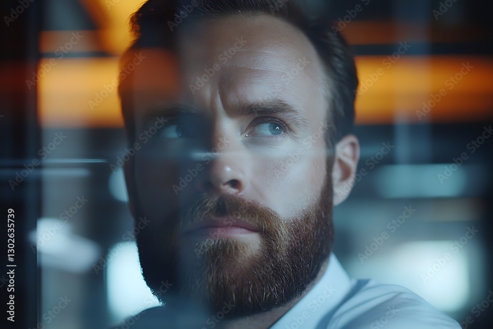 A man with a well-groomed beard is wearing a crisp white shirt, standing confidently with a smile. A man with a well-groomed beard is wearing a crisp white shirt, standing confidently with a smile.
