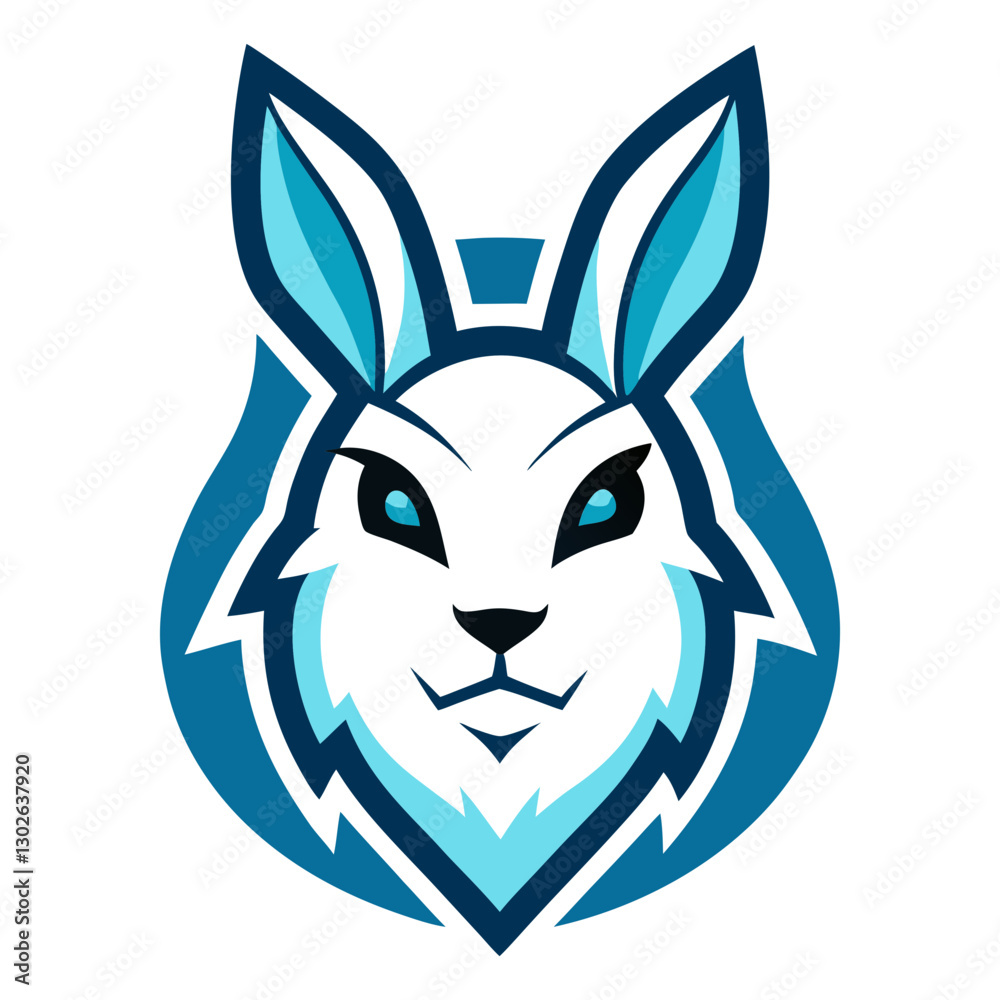 Fototapeta premium Arctic Hare head mascot logo design vector