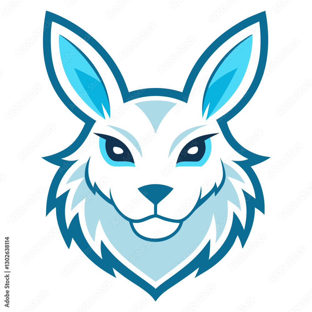 Fototapeta premium Arctic Hare head mascot logo design vector