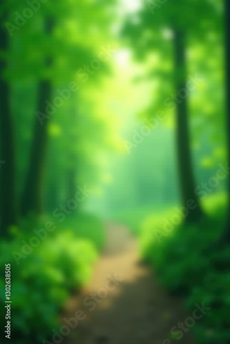 Ombre green bokeh, ethereal, blurry natural scene, hue, ombre