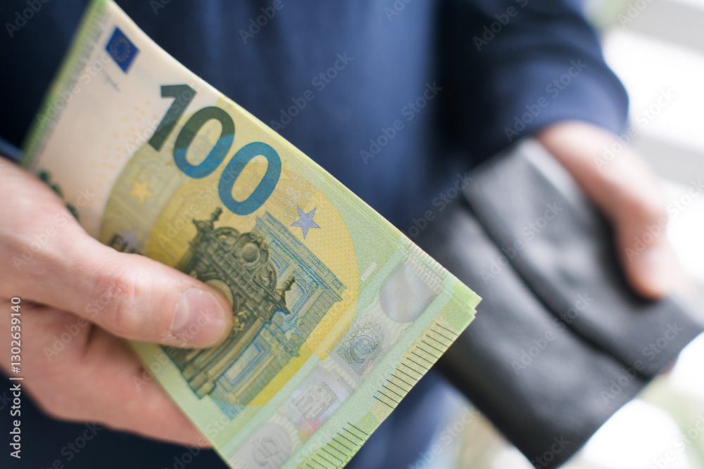 Payment in European currency, savings from your wallet.