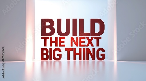 Build the next big thing with bold typography highlighting innovation and creativity