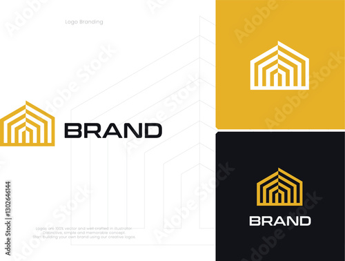 Modern Home Building Logo Modern Structure	
