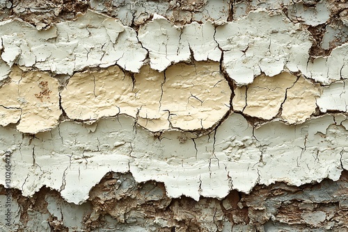 Peeling Paint on Tree Bark