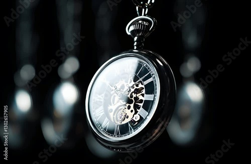 silver pocket watch, time ticks by
