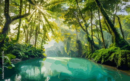 River in tropical rainforest