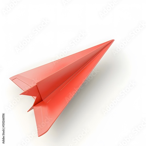 Wallpaper Mural Red Paper Airplane on White Background with Minimalist Style Torontodigital.ca