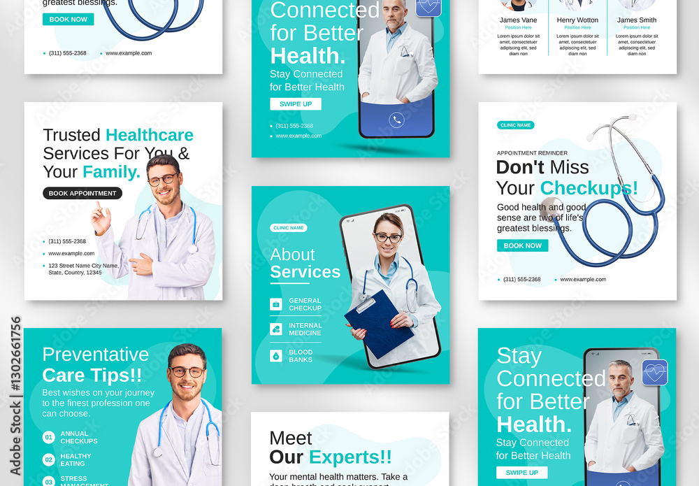 Twitter. Health Post Example Modern Healthcare Social Media Post Template Design Stock Template ...