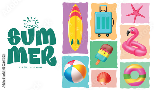 Summer backgrounds, pattern, cards, banner templates. Modern illustrations with summer elements. Vector concept design, vector illustration.