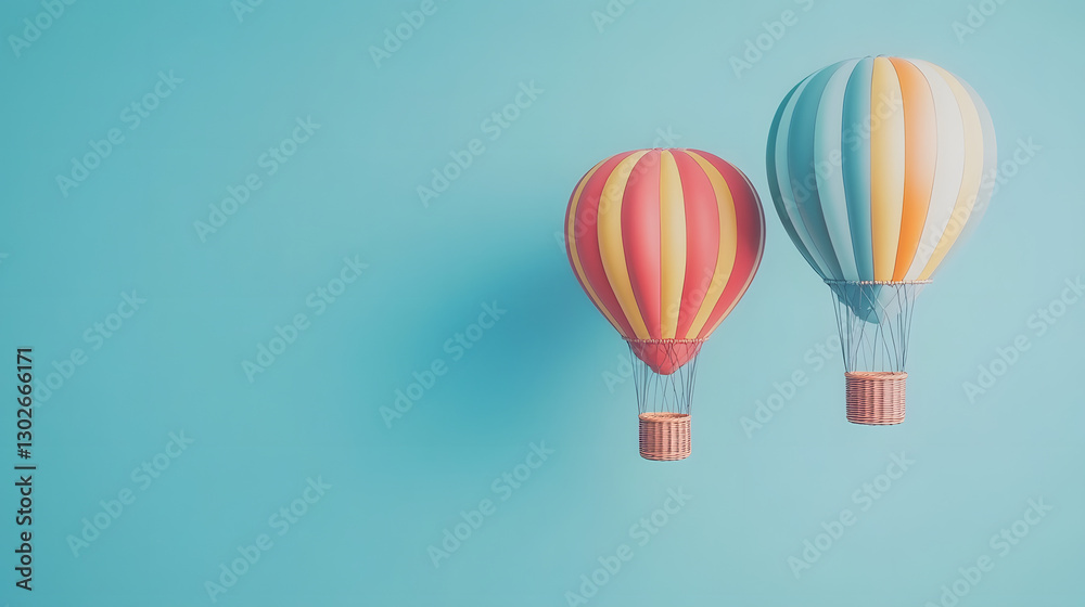 Fototapeta premium balloon, air, sky, hot, vector, travel, illustration, fly, hot air balloon, balloons, basket, fun, adventure, icon, transportation, color, design, flying, cloud, colorful, cartoon, flight, art, freedo
