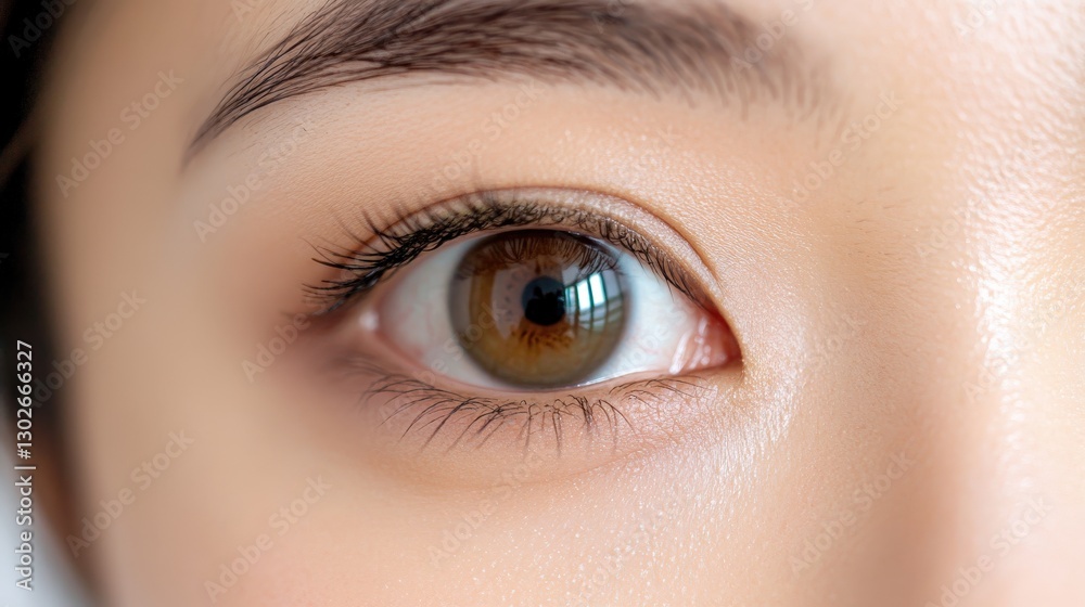 Fototapeta premium A Close Up View Of A Brown Eye