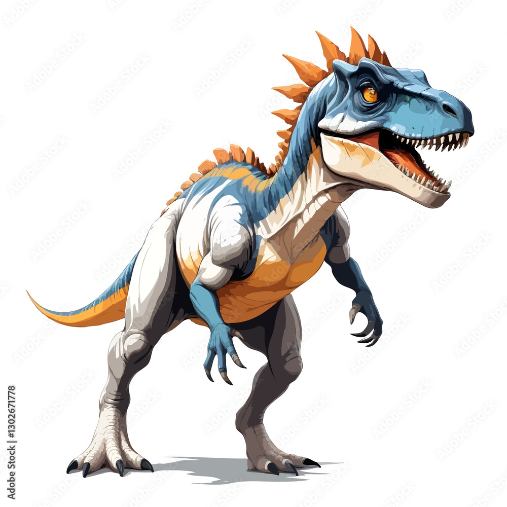Fototapeta premium Dinosaur Vector Art with Vibrant Colour Illustration